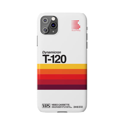 VHS Visions - retro Sony Dynamicron T120 VHS tape inspired slim iPhone cases
