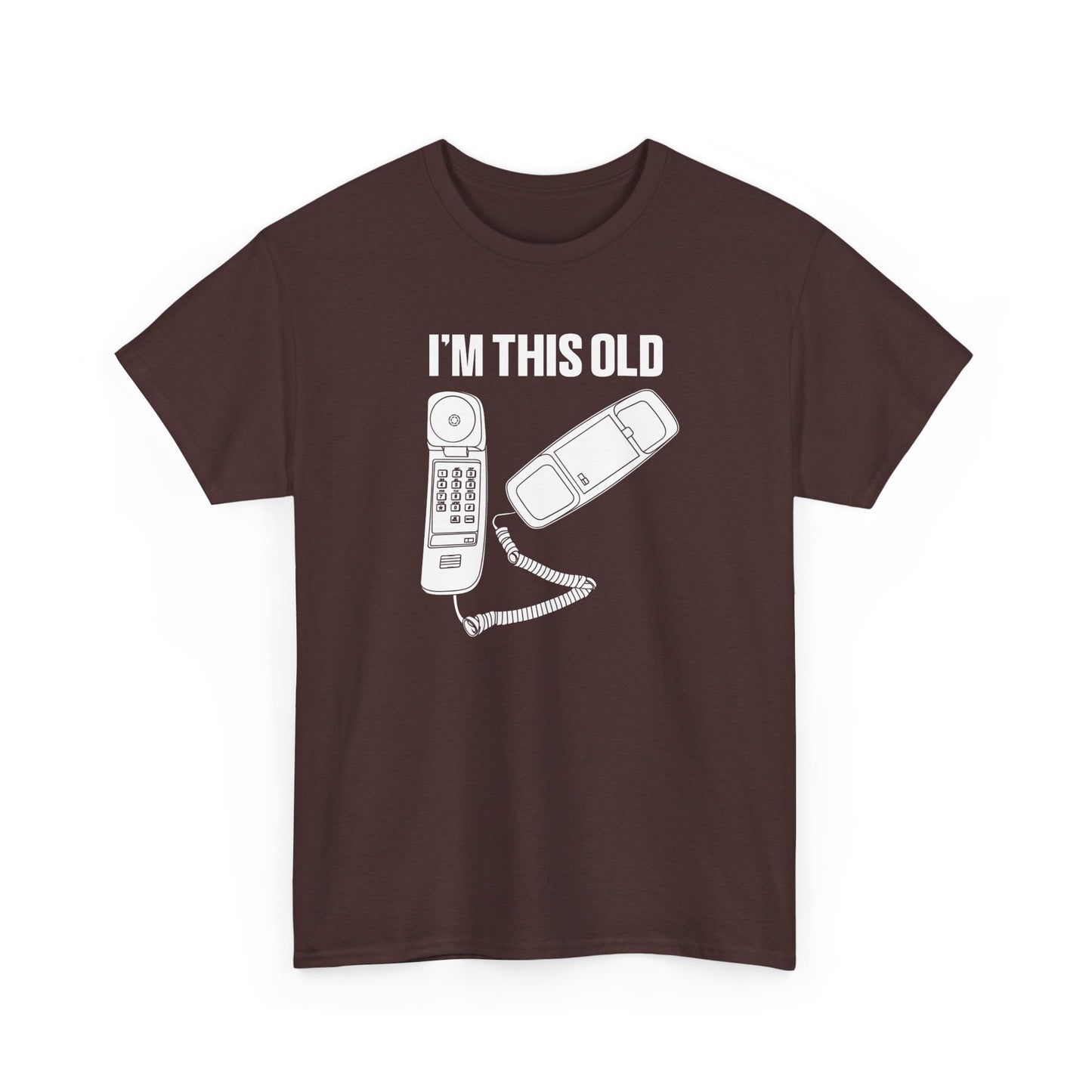 I'm this old - retro corded phone unisex tshirt