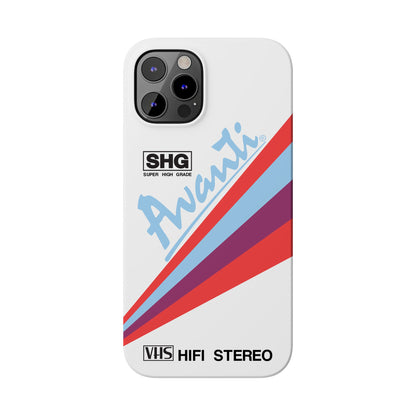 VHS Visions - retro Avanti SHG VHS tape inspired slim iPhone cases