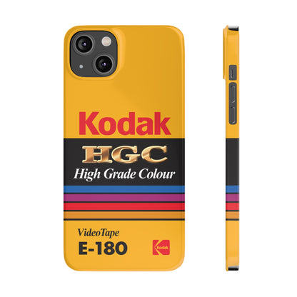 VHS Visions - retro Kodak HGC High Grade Colour E-180 VHS tape inspired slim iPhone cases