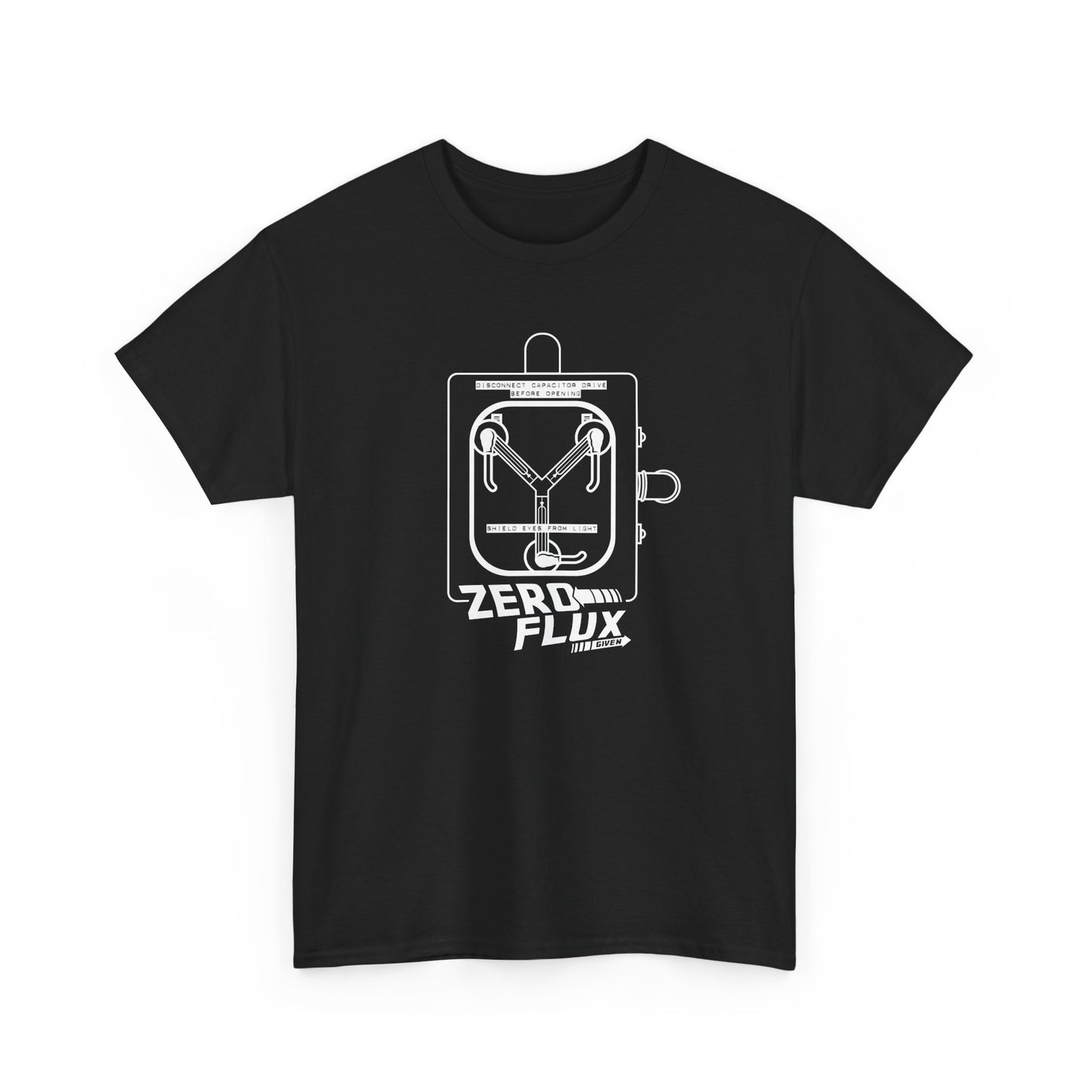 Back to the Future movie inspired "Zero Flux Given" flux capacitor unisex cotton t-shirt