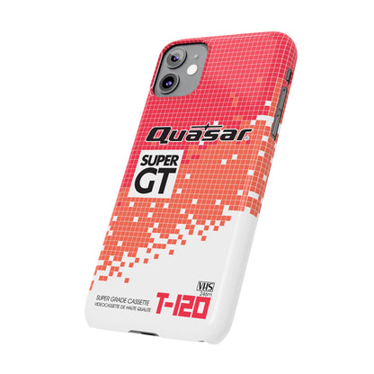 VHS Visions - retro Quasar Super GT T-120 VHS tape inspired slim iPhone cases