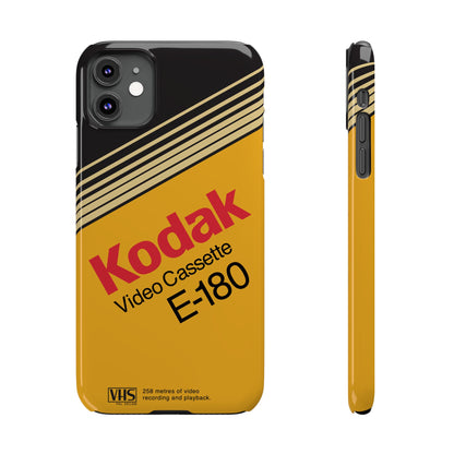 VHS Visions - retro Kodak E180 VHS tape inspired slim iPhone cases