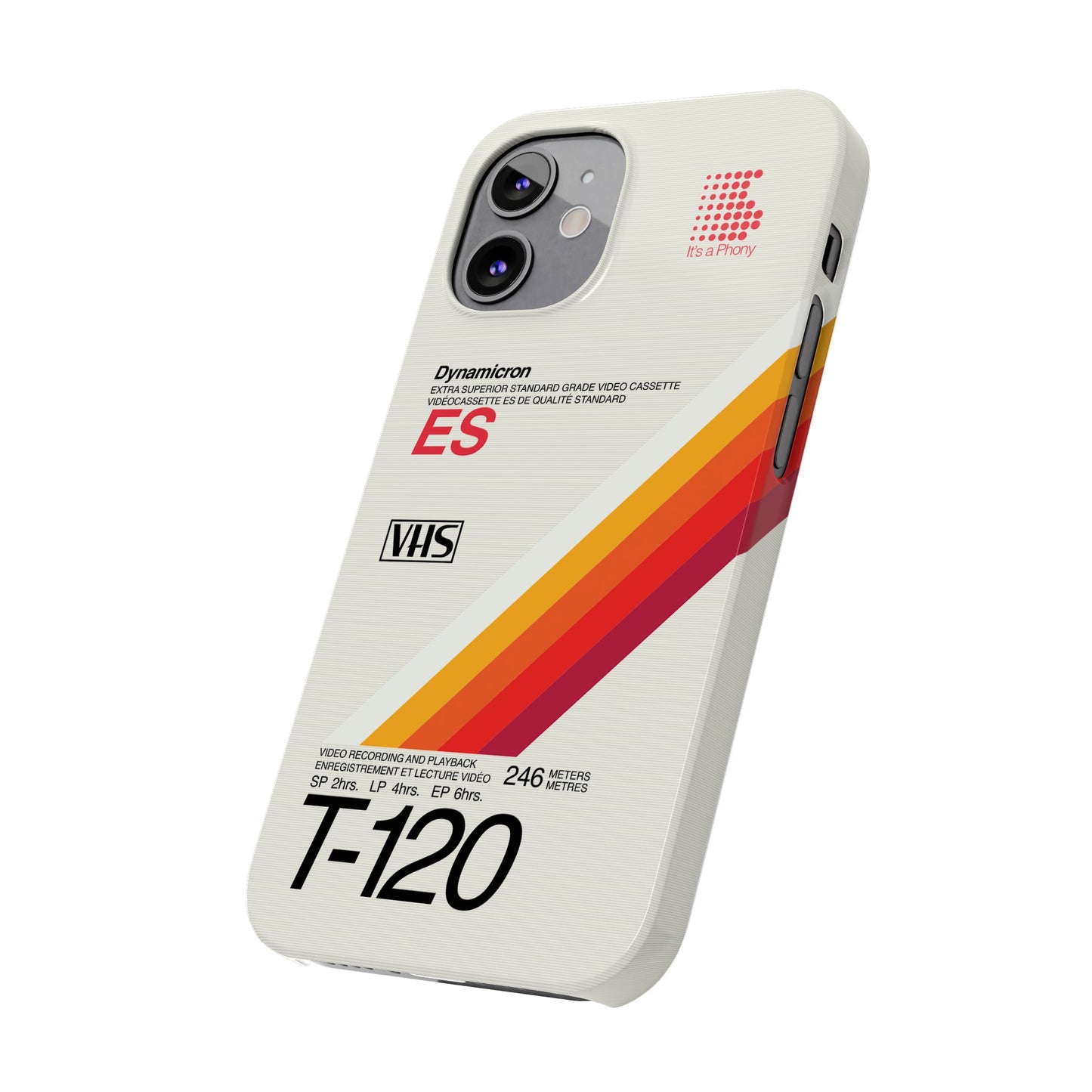 VHS Visions - retro Sony ES T-120 VHS tape inspired slim iPhone cases