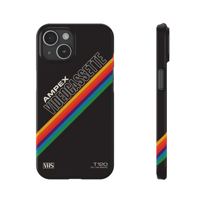 VHS Visions - retro AMPEX T-120 VHS tape inspired slim iPhone cases
