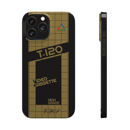 VHS Visions - retro ESC T-120 VHS tape inspired slim iPhone cases