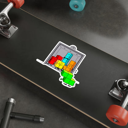 NES Tetris inspired "You Don't Fit In" die-cut stickers - Rerun Designs