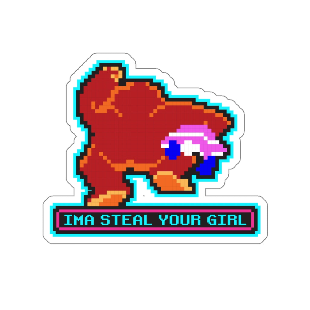 8-bit Legends: DonkeyKong "IMA STEAL YOUR GIRL" die-cut stickers - Rerun Designs