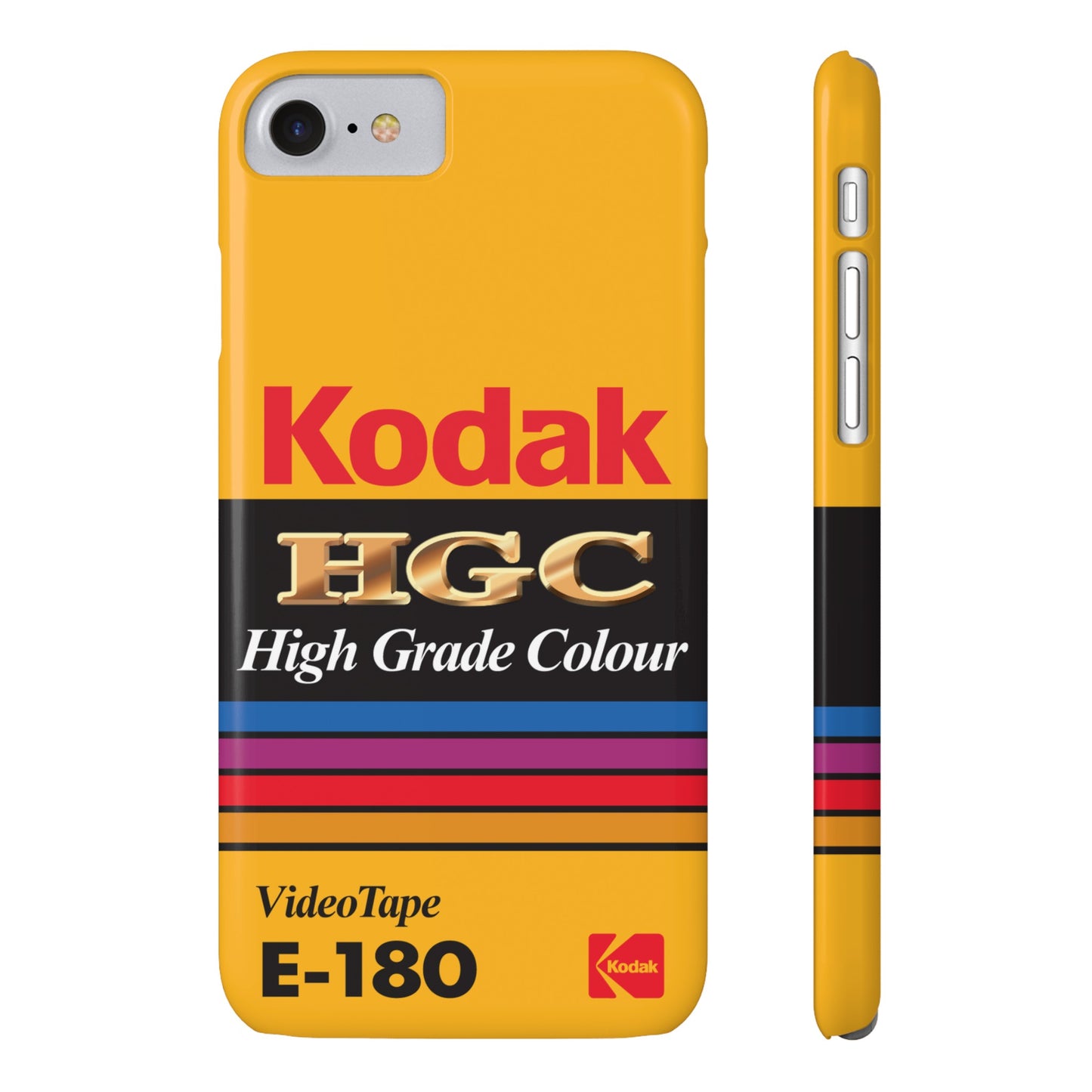 VHS Visions - retro Kodak HGC High Grade Colour E-180 VHS tape inspired slim iPhone cases