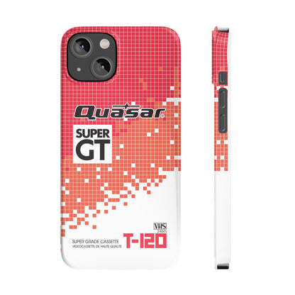 VHS Visions - retro Quasar Super GT T-120 VHS tape inspired slim iPhone cases