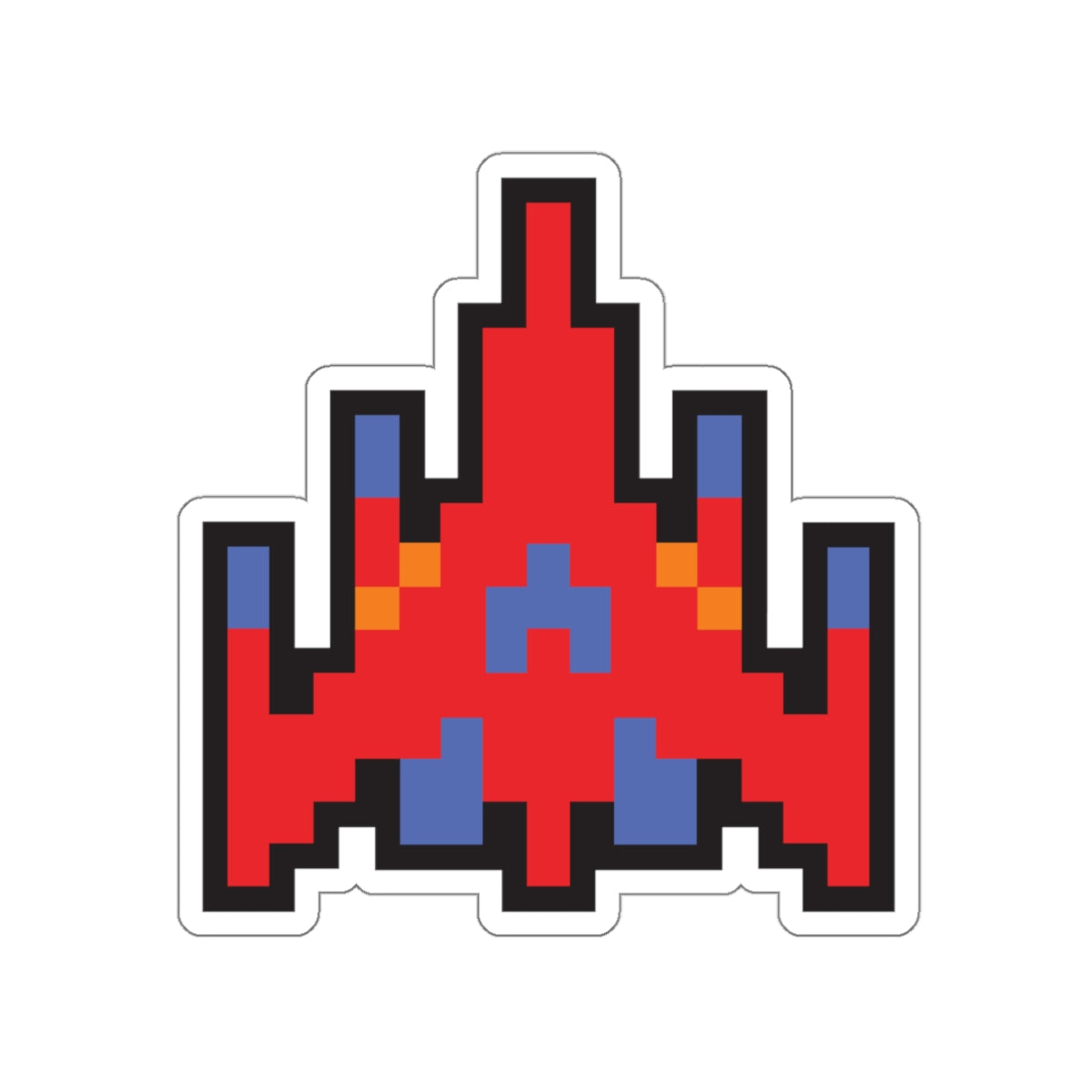 8-bit Legends: Galaga Red Fighter die-cut stickers