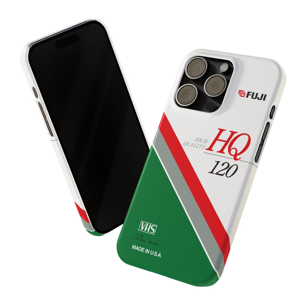 VHS Visions - retro Fuji HQ 120 VHS tape inspired slim iPhone cases