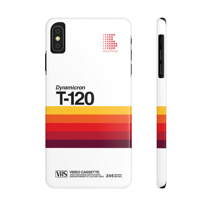 VHS Visions - retro Sony Dynamicron T120 VHS tape inspired slim iPhone cases