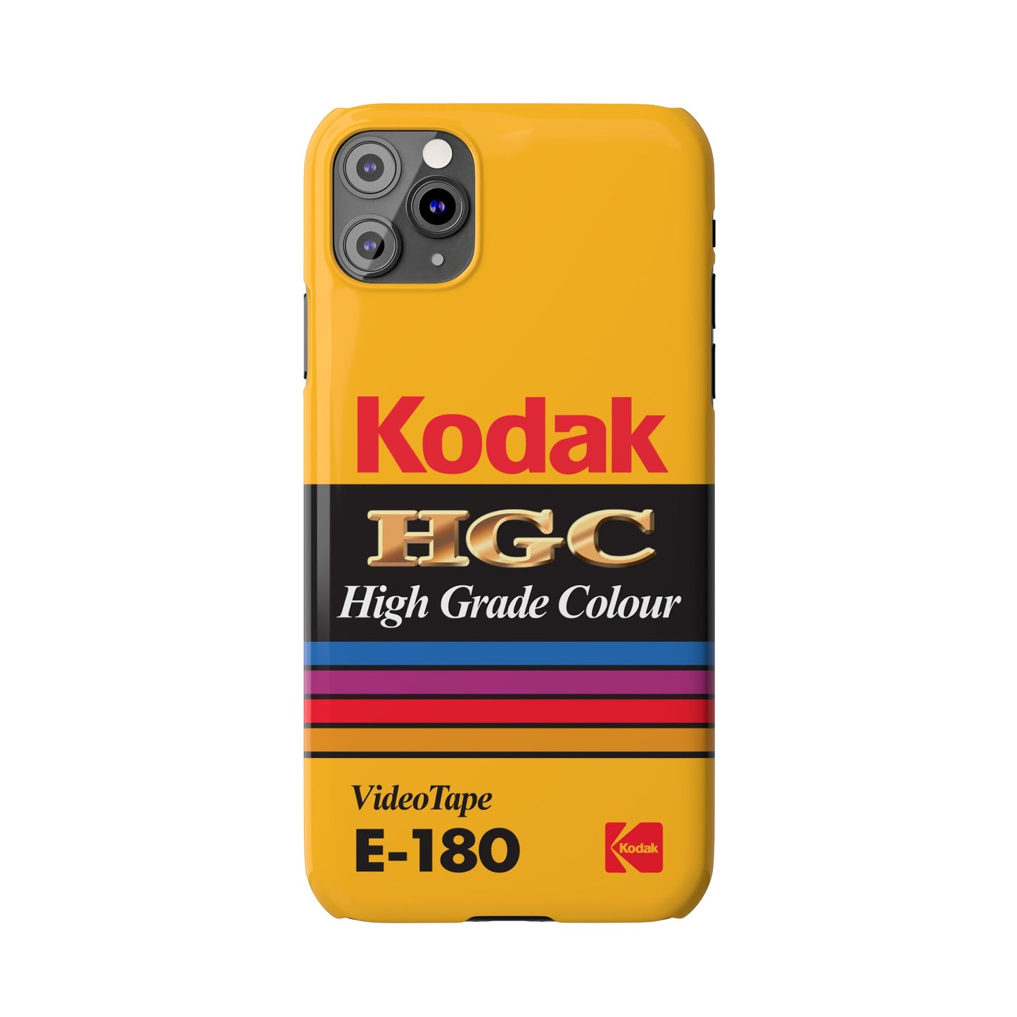 VHS Visions - retro Kodak HGC High Grade Colour E-180 VHS tape inspired slim iPhone cases