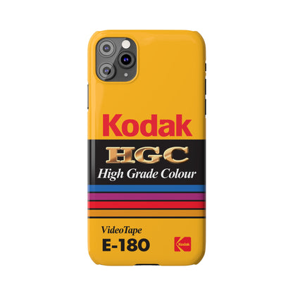 VHS Visions - retro Kodak HGC High Grade Colour E-180 VHS tape inspired slim iPhone cases