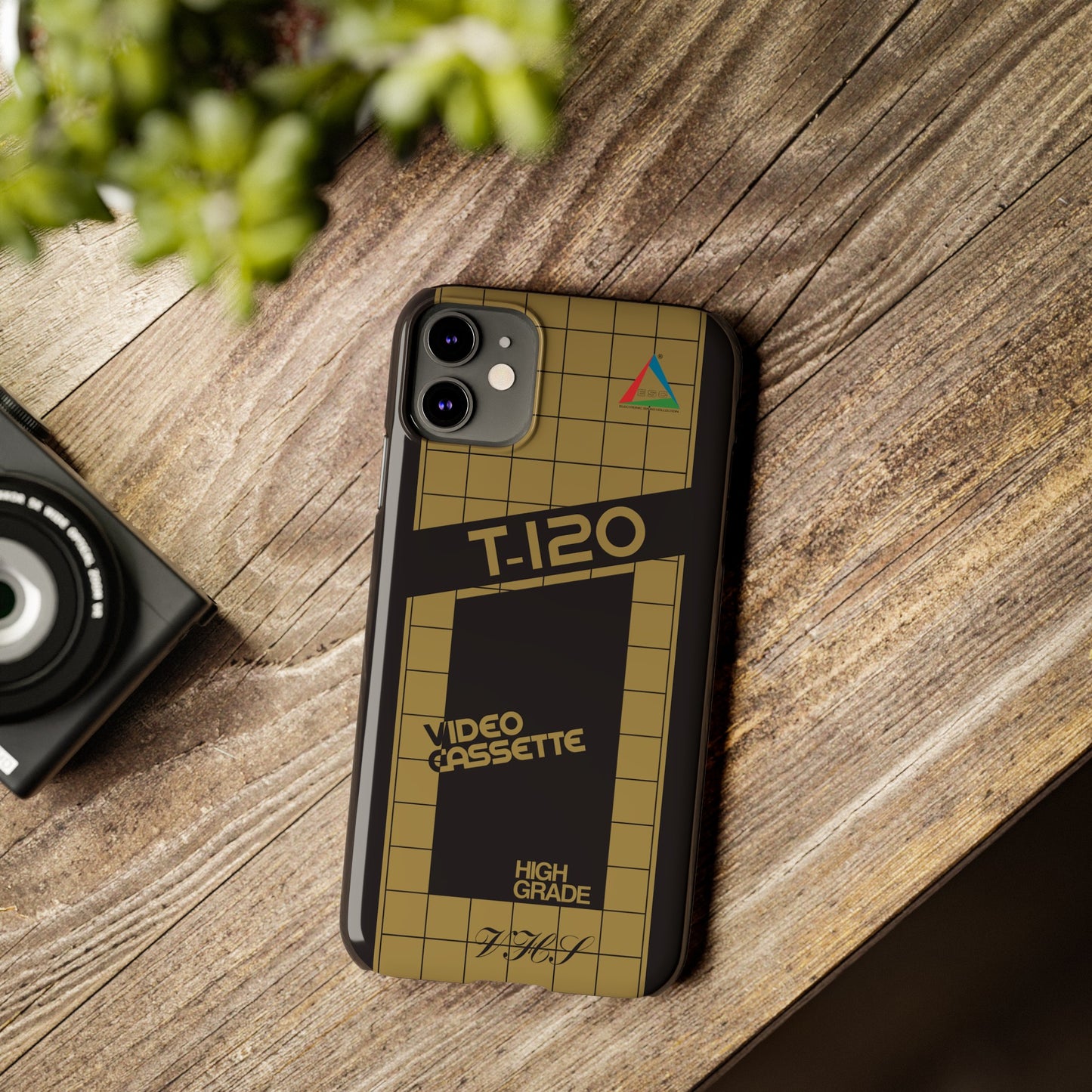 VHS Visions - retro ESC T-120 VHS tape inspired slim iPhone cases
