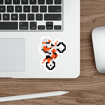 8-bit Legends: Excitebike die-cut stickers
