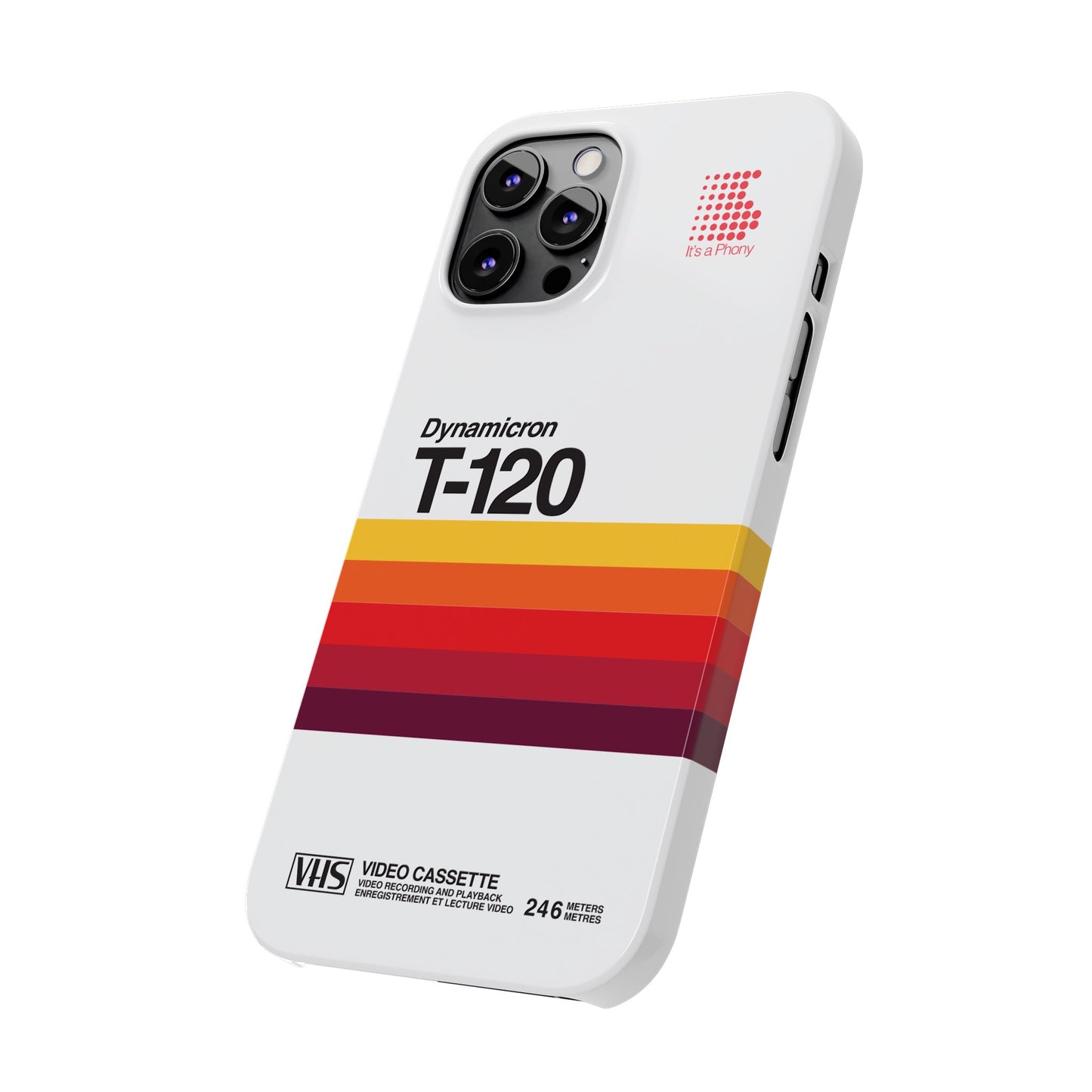 VHS Visions - retro Sony Dynamicron T120 VHS tape inspired slim iPhone cases